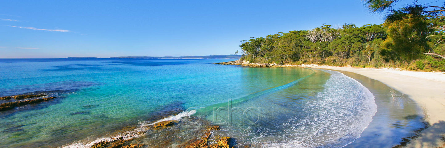 Acrylic 'Glass' Print 121x40cm Blenheim Beach JB0199