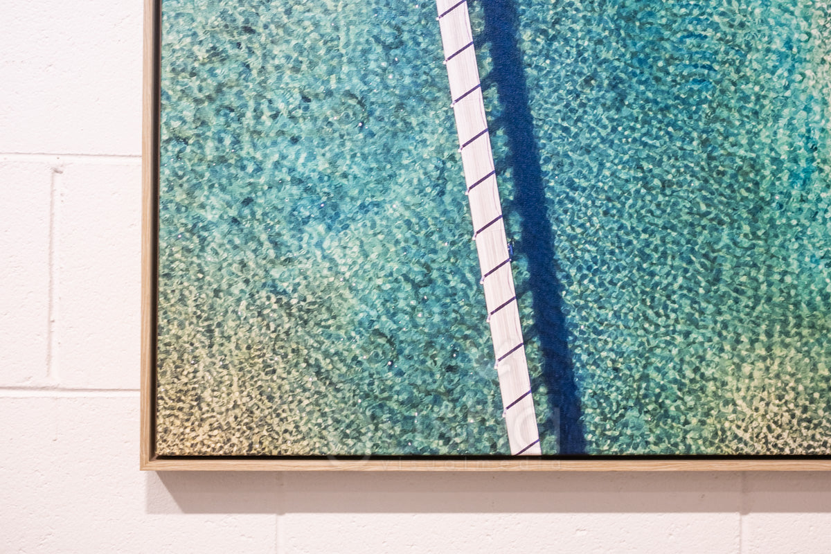 Float Frame Canvas 81x121cm Narrabeen Pool SYD3602