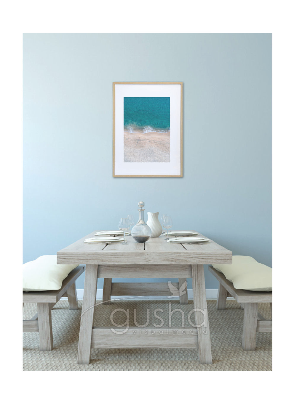 Art Paper Print - Shoal Bay PS3535