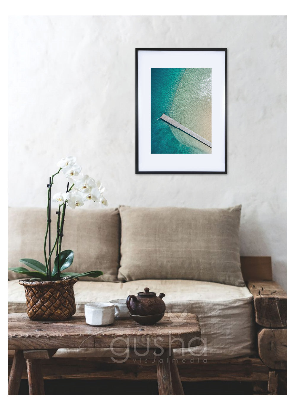 Little Beach Print PS3625 On Art Paper Gusha Little Beach Print PS3625 On Art Paper Gusha