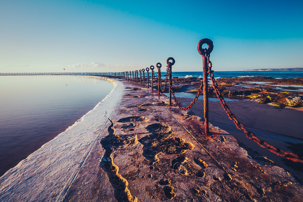 An photo captured at Canoe Pool at Newcastle Beach in Australia