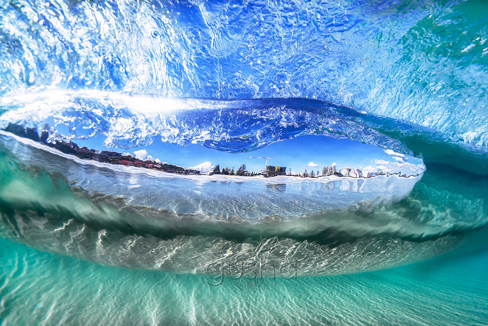 Behind the wave at Kirra photo