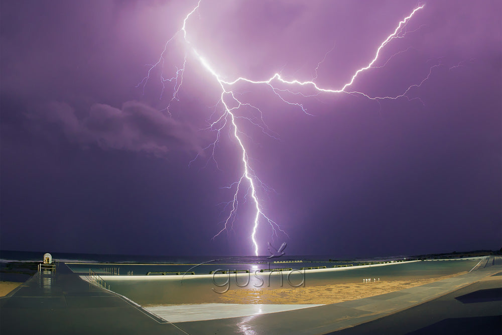 Merewether Pool Lightning Photo