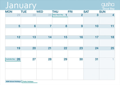 Calendar Port Stephens 2026