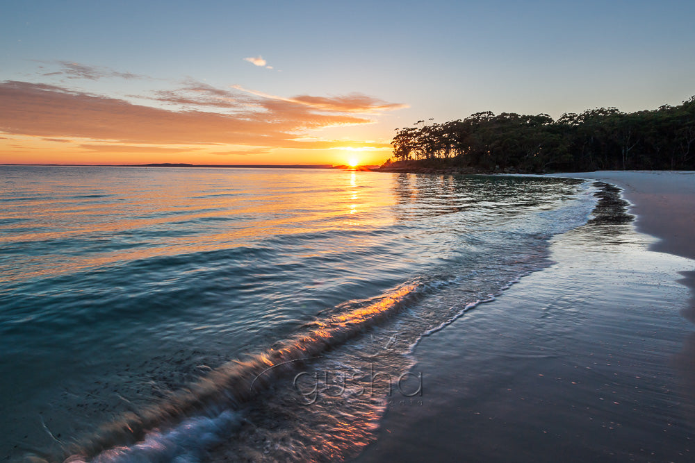 Sunrise from sheltered shores of Jervis Bay.