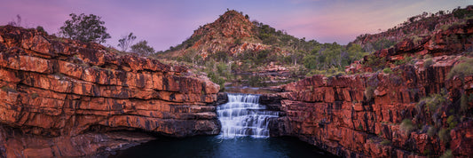 Sunset photo of Bell Gorge waterfall