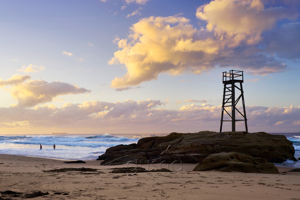 A photo captured at sunrise at Redhead Beach, Australia