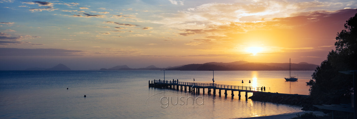 Photo of Salamander Bay wharf at sunrise