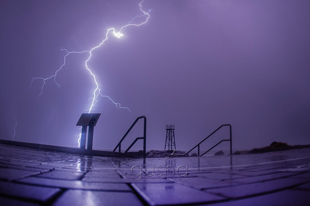 Redhead Beach lightning Photo